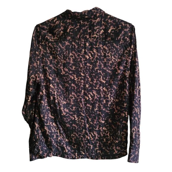 ALLSAINTS‎ Tortoiseshell Print Button Down Long Sleeve Shirt MS097T Men's Medium - Picture 3 of 14